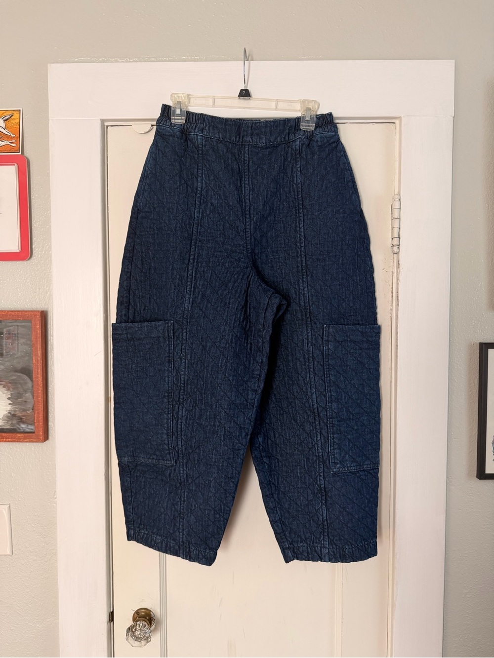 Beyond Nine Amala Quilted Denim Trousers
